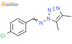 1H-1,2,3-Triazol-1-amine, N-[(4-chlorophenyl)methylene]-4,5-dimethyl-结构式图片|113261-29-3结构式图片