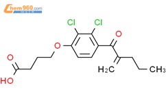 Butanoic acid, 4-[2,3-dichloro-4-(2-methylene-1-oxopentyl)phenoxy]-结构式图片|113262-79-6结构式图片