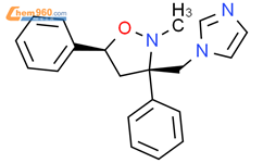 Isoxazolidine,3-(1H-imidazol-1-ylmethyl)-2-methyl-3,5-diphenyl-, cis- (9CI)