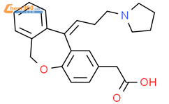 Dibenz[b,e]oxepin-2-acetic acid, 6,11-dihydro-11-[3-(1-pyrrolidinyl)propylidene]-, (E)-结构式图片|113835-68-0结构式图片