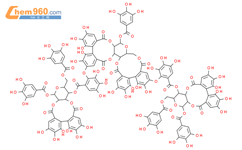 b-D-吡喃葡萄糖，环状2＆reg；2'，3&reg；2： 4&reg；2'，6&reg；2-双[（1S）-4-（6-羧基-2,3,4-三羟基苯氧基）-4'，5,5'，6,6'-五羟基[1,1'-联苯]-2,2'-二羧酸酯]1-（3,4,5-三羟基苯甲酸酯），4,4'-二酯与b-D-吡喃葡萄糖环C2,3-[（1S）-4,4'，5,5'，6,6'-六羟基[1,1'-联苯]-2,2'-二羧酸酯]1,6-双（3,4,5-三羟基苯甲酸酯）（9CI）结构式图片|113866-94-7结构式图片