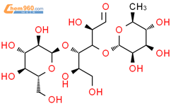 D-Galactose, O-6-deoxy-a-L-mannopyranosyl-(1&reg;3)-O-[a-D-glucopyranosyl-(1&reg;4)]-结构式图片|114030-60-3结构式图片
