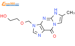 9H-Imidazo[1,2-a]purin-9-one,3,4-dihydro-3-[(2-hydroxyethoxy)methyl]-6-methyl-结构式图片|114199-19-8结构式图片