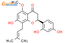 5-甲氧基-7,2',4'-三羟基-8-[3,3-二甲基烯丙基]黄烷酮结构式图片|1146633-39-7结构式图片