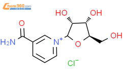 3-氨基甲酰- 1- D-核呋喃基吡啶氯化铵结构式图片|114817-33-3结构式图片