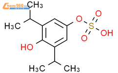 1,4-Benzenediol,2,6-bis(1-methylethyl)-, 4-(hydrogen sulfate)结构式图片|114991-27-4结构式图片