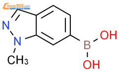 1-甲基吲唑-6-硼酸结构式图片|1150114-80-9结构式图片