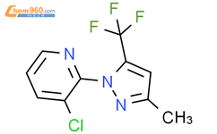 3-氯-2-(3-甲基-5-(三氟甲基)吡唑-1-基)吡啶结构式图片|1150164-52-5结构式图片