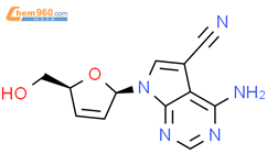7H-Pyrrolo[2,3-d]pyrimidine-5-carbonitrile,4-amino-7-[(2R,5S)-2,5-dihydro-5-(hydroxymethyl)-2-furanyl]-结构式图片|115044-83-2结构式图片