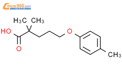 Pentanoic acid, 2,2-dimethyl-5-(4-methylphenoxy)-结构式图片|115519-49-8结构式图片