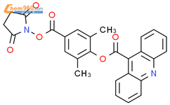 2’,6’-Dimethylcarbonylphenyl 9-Acridinecarboxylate 4’-NHS Ester结构式图片|115853-72-0结构式图片