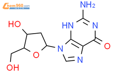 6H-嘌呤-6-酮，2-氨基-9-（2-脱氧-b-D-苏氨酸-戊呋喃糖基）-1,9-二氢-结构式图片|116002-28-9结构式图片