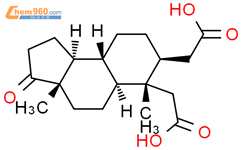2,3-开环-5Α-雄甾(烷)-17-酮-2,3-二羧酸结构式图片|1165-38-4结构式图片