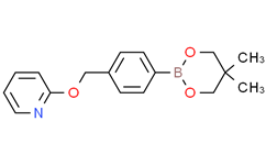 2-[[4-(5,5-二甲基-1,3,2-二氧杂硼酸-2-基)苄基]氧基]吡啶结构式图片|1166997-30-3结构式图片