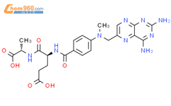 L-Alanine,N-[4-[[(2,4-diamino-6-pteridinyl)methyl]methylamino]benzoyl]-L-a-glutamyl-结构式图片|116819-28-4结构式图片