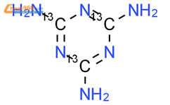 三聚氰胺-13C3标准品结构式图片|1173022-88-2结构式图片