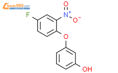 3-(4-Fluoro-2-nitrophenoxy)phenol结构式图片|1183525-04-3结构式图片