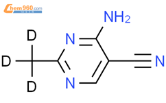 4-氨基-5-氰-2-(甲基-d3)-嘧啶结构式图片|1185309-90-3结构式图片