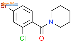 1-BROMO-3-CHLORO-4-(PIPERIDINOCARBONYL)BENZENE结构式图片|1187385-58-5结构式图片