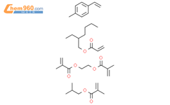 2-Propenoic acid, 2-methyl-, 1,2-ethanediyl ester, polymer with 1-ethenyl-4-methylbenzene, 2-ethylhexyl 2-propenoate and 2-methylpropyl 2-methyl-2-propenoate结构式图片|118922-87-5结构式图片