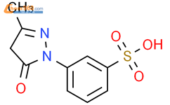 1-(3'-磺酸苯基)-3-甲基-5-吡唑啉酮结构式图片|119-17-5结构式图片