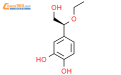 （S） -（+）-2-（3,4-二羟基苯基）-2-乙氧基-乙醇结构式