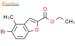 5-溴-4-甲基苯并呋喃-2-羧酸乙酯结构式图片|1192172-68-1结构式图片