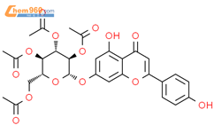 4H-1-Benzopyran-4-one, 5-hydroxy-2-(4-hydroxyphenyl)-7-[(2,3,4,6-tetra-O-acetyl-β-D-glucopyranosyl)oxy]-结构式图片|119249-30-8结构式图片