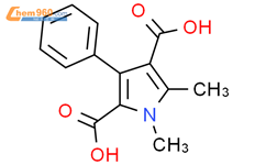 1,5-二甲基-3-苯基-1H-吡咯-2,4-二甲酸结构式图片|1192717-69-3结构式图片
