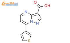 7-噻吩并-3-YL-吡唑并[1,5-A]嘧啶-3-羧酸结构式图片|1193203-66-5结构式图片