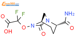rel-2-[[(1R,2S,5R)-2-(氨基羰基)-7-氧代-1,6-二氮杂双环[3.2.1]辛-6-基]氧代]-2,2-二氟乙酸结构式图片|1193303-58-0结构式图片