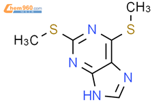 9H-Purine,2,6-bis(methylthio)-结构式图片|1201-58-7结构式图片