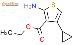 2-氨基-4-环丙基噻吩-3-羧酸乙酯结构式图片|120109-75-3结构式图片