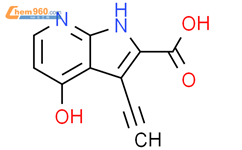 1H-Pyrrolo[2,3-b]pyridine-2-carboxylic acid, 3-ethynyl-4-hydroxy-结构式图片|1204476-11-8结构式图片