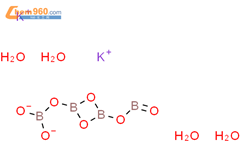 四硼酸钾四水合物结构式图片|12045-78-2结构式图片