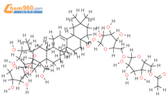 3-O-2）-α-L-阿拉伯吡喃糖基>-28-O-6）-β-D-吡喃葡萄糖基>常春藤素结构式图片|120481-41-6结构式图片