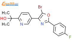 2-(5-(5-溴-2-(4-氟苯基)噁唑-4-基)吡啶-2-基)丙烷-2-醇结构式图片|1207747-00-9结构式图片
