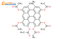 Phenanthro[1,10,9,8-opqra]perylene-1,3,4,6,8,13-hexol,10,11-dimethyl-, hexaacetate (6CI,9CI)结构式图片|120907-97-3结构式图片