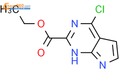 ethyl 4-chloro-7H-pyrrolo[2,3-d]pyrimidine-2-carboxylate结构式图片|1209749-81-4结构式图片