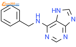 6-苄氨基腺嘌呤结构式