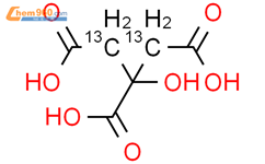 柠檬酸-2,4-13C2结构式图片|121633-50-9结构式图片