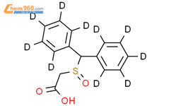 2-[(R)-双(2,3,4,5,6-五氘代苯基)甲基亚磺酰基]乙酸结构式图片|1217853-95-6结构式图片