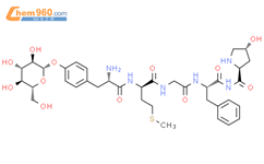 L-Prolinamide, O-b-D-glucopyranosyl-L-tyrosyl-D-methionylglycyl-L-phenylalanyl-4-hydroxy-,trans- (9CI)结构式图片|121807-03-2结构式图片