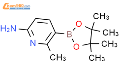 6-甲基-5-(4,4,5,5-四甲基-1,3,2-二氧杂环戊硼烷-2-基)吡啶-2-胺结构式图片|1220219-97-5结构式图片