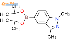 1,3-二甲基吲唑-5-硼酸频那醇酯结构式图片|1220696-53-6结构式图片