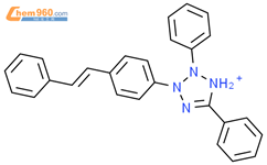 2,5-diphenyl-3-[4-(2-phenylethenyl)phenyl]-1H-tetrazol-1-ium结构式图片|122146-07-0结构式图片