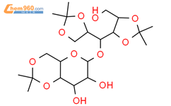 2,3:5,6-双-O-(1-甲基亚乙基)-4-O-[4,6-O-(1-甲基亚乙基)-α-D-吡喃葡萄糖基]-D-葡萄糖醇结构式图片|122204-86-8结构式图片