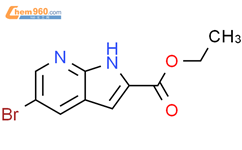 5-溴-1H-吡咯并[2,3-b]吡啶-2-羧酸乙酯结构式图片|1222175-21-4结构式图片
