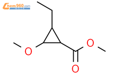 Cyclopropanecarboxylic acid, 2-ethyl-3-methoxy-, methyl ester结构式图片|122775-11-5结构式图片