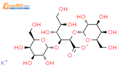 D-Gluconic acid, O-a-D-galactopyranosyl-(1&reg;6)-O-a-D-galactopyranosyl-(1&reg;6)-, monopotassium salt (9CI)结构式图片|122871-01-6结构式图片